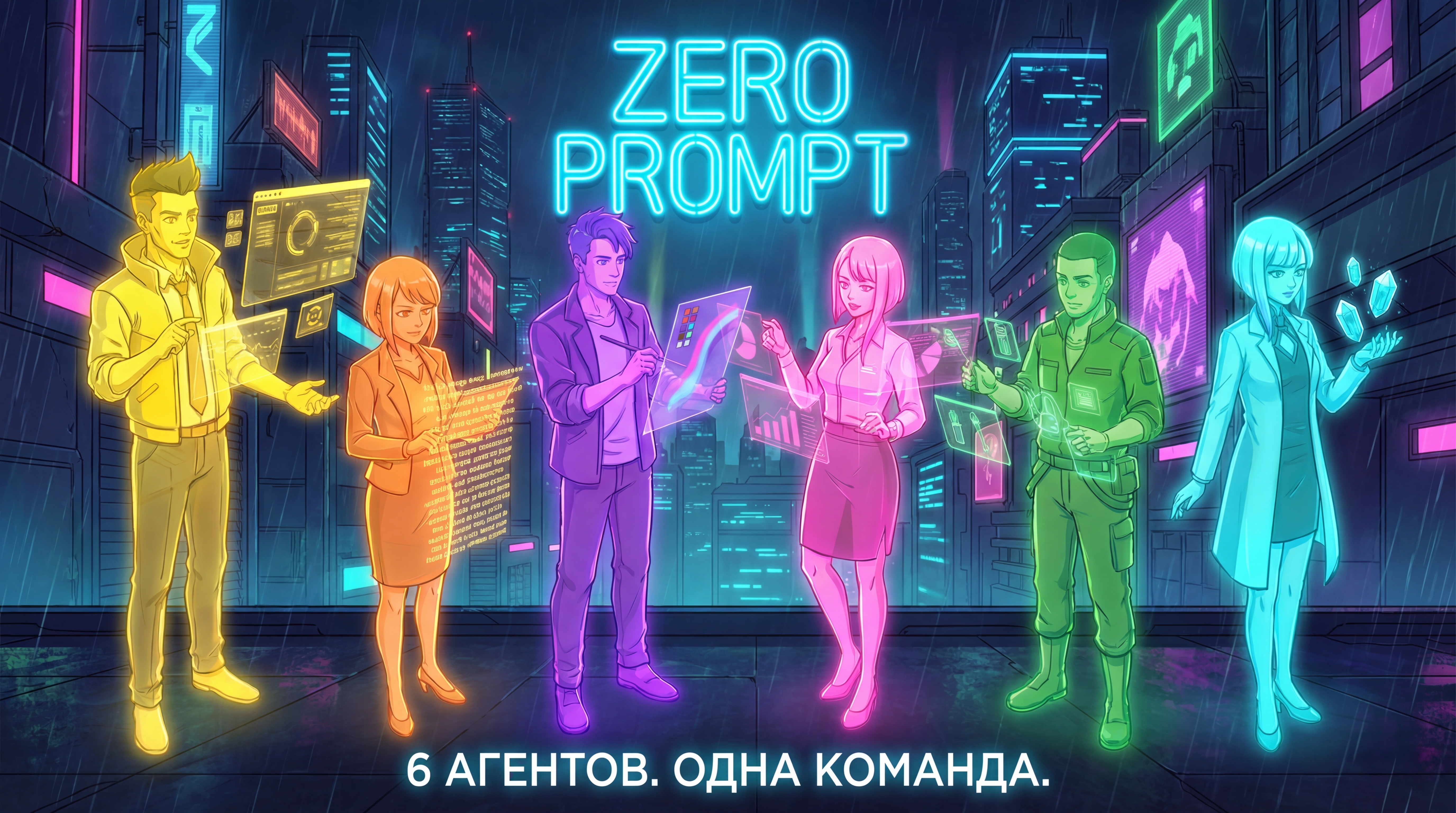 6 агентов Zero Prompt